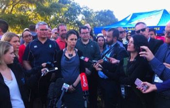  ONE NEWS: Waitangi Day presser with a very pregnant NZ Prime Minister Jacina Adern 2018 