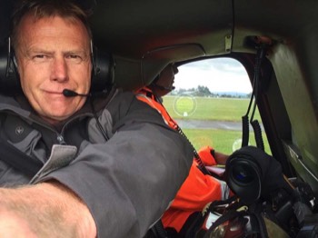  DISCOVERY: Newshub. Quick selfie before takeoff to film a chopper crash in Glenbervie forest 